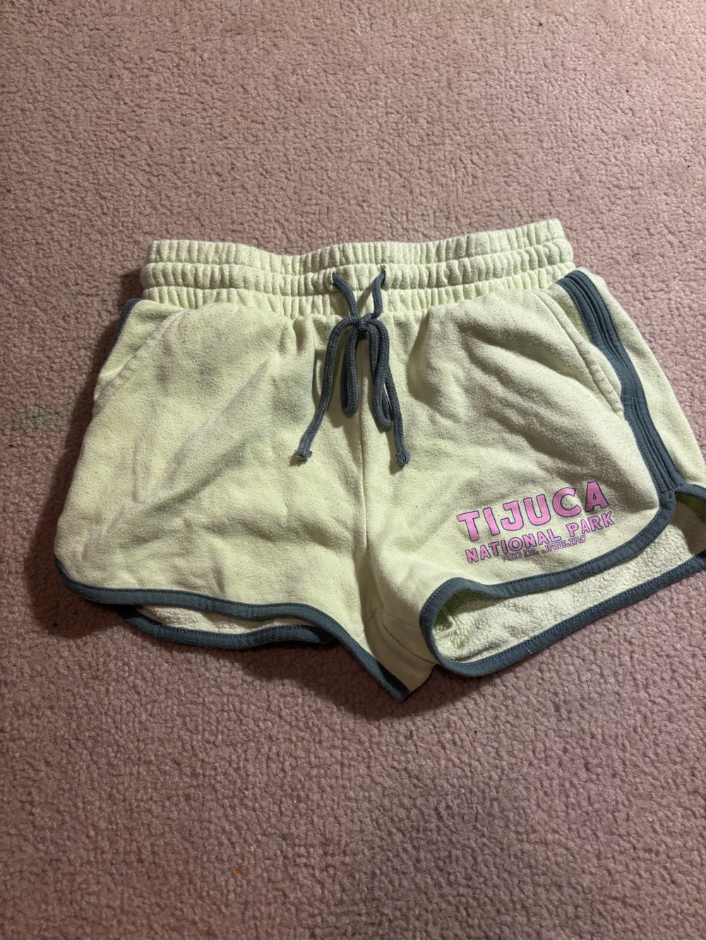 Tijuca National Park Fleece Lounge Shorts - Light Yellow